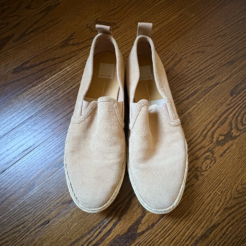 Dolce Vita, tan suede, platform espadrilles, women’s size 9